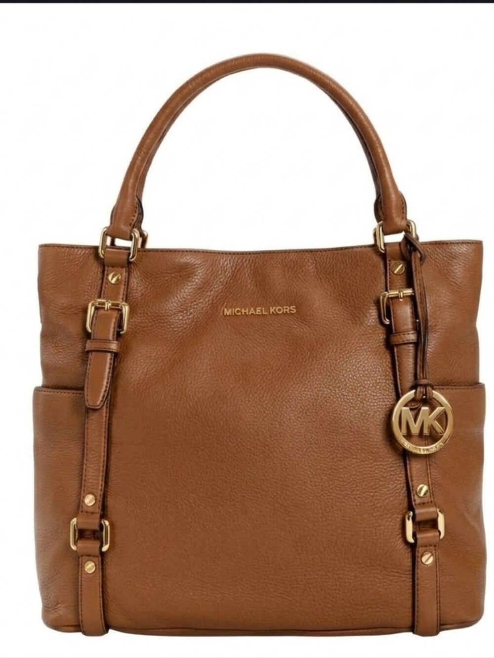 Michael Kors Bedford Tan Leather Bag Handbag